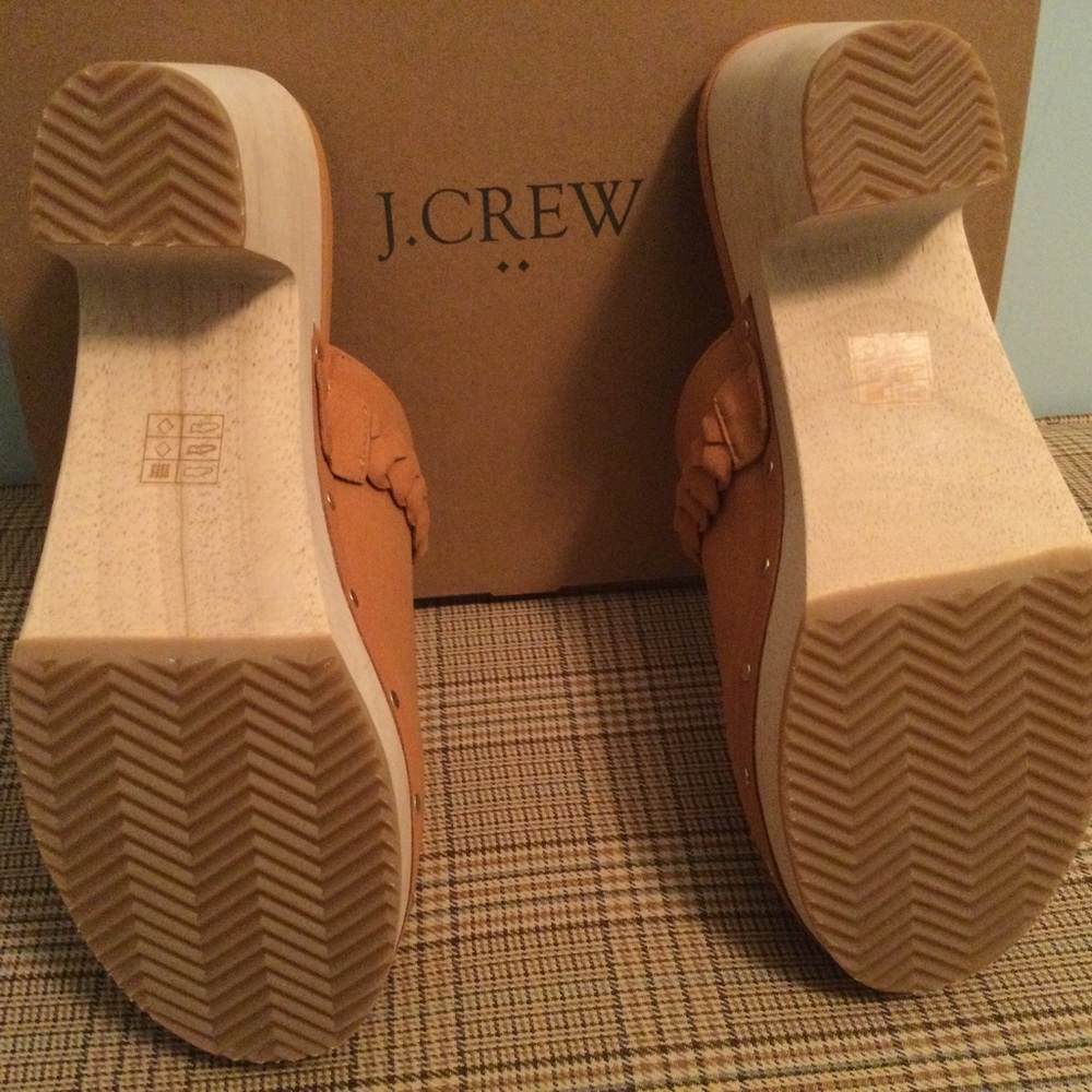 NWT JCREW Sueded Clogs Boho Shoes Mules Slides Tan - Womens Size 7.5 Womens - Picture 5 of 10
